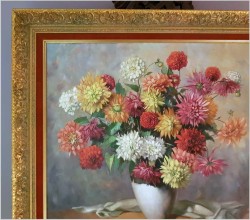 Chryzantemy w wazonie - Helmuth Andreas Volkwein *1920