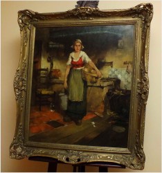 SCENA RODZAJOWA! DICKMEIS GERHARD (1918-1978r.)