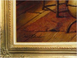 MALARSTWO RODZAJOWE! GEMÜTLICHE RUNDE - (Claüs BERNER XIX/XXw.) München