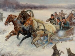 POLECAMY! TROJKA, ATAK WILKÓW - AFANASIJ IVANOVICH SCHELOUMOFF (RUSSIAN 1892-1983)