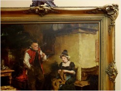 MALARSTWO AUKCYJNE! SCENA RODZAJOWA - DICKMEIS GERHARD (Heinsberg 1918 – 1978 Jülich)