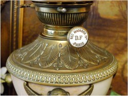 ANTYK! LAMPA NAFTOWA - Empire 1860 r.