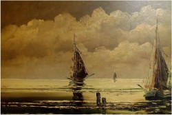 ŁODZIE NA MORZU - JEAN COUNE (1900-1963)