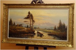 POLECAMY MALARSTWO PANORAMICZNE ! ZACHÓD SŁOŃCA - oryg CAROL SPREE 1907r.