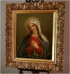 Malarstwo Sakralne - Matka Boska Modląca Się XIXw.