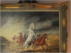 POLECAMY MALARZA ANIMALISTĘ! PĘDZĄCE DZIKIE KONIE - HANS RIEDMANN (1913-1991)