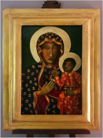 Stary Obraz Matki Boskiej Częstochowskiej (Czarna Madonna) Ipoł.XXw.