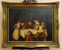 POLECAMY MALARSTWO RODZAJOWE! MUSZKIETERZY, BIESIADA U MNICHA - WILHELM ANDREAS *1935  Düsseldorf