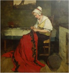 MALARSTWO AUKCYJNE! - SCENA RODZAJOWA! DICKMEIS GERHARD (1918-1978r.)