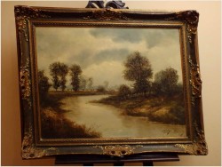 POLECAMY MALARSTWO! SIELANKOWY KRAJOBRAZ - HEINRICH ASCHENBROICH (Düsseldorf,1839-1909)