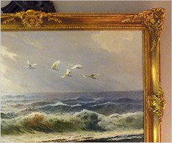 POLECAMY DO HOTELU LUB SALONU! WIDOK NA MORZE PÓŁNOCNE (NORDSEE) - GUSTAW WEISS/GUWE (ROZMIAR XXL 140cmx100cm)