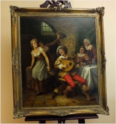 MALARSTWO RODZAJOWE - CURT AUGUST LANDWERH (Hereford 1920 - 1988)