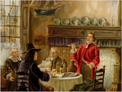 MALARSTWO RODZAJOWE - CURT AUGUST LANDWERH (Hereford 1920 - 1988)