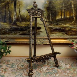 POLECAMY! SZTALUGA POD OBRAZ, FOTO LUB PORCELANĘ W STYLU EMPIRE Z BRĄZU 33CM