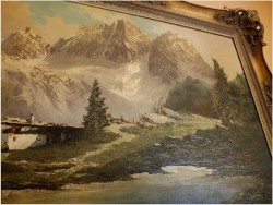 REALISTYCZNY KRAJOBRAZ ALPEJSKI - J.E.LEMKE *1916r. (80x60)