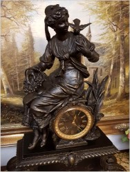 Polecamy! Duży pałacowy zegar figuralny - Paris XIXw.