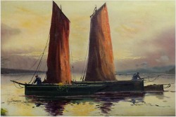 POLECAMY! MARYNISTYKA, ŁODZIE - ERNST HUGO LORENZ MUROWANA ( *1872 Murowana Goślina)