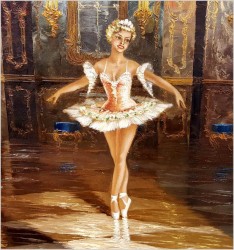 Pałacowy obraz! Tańcząca baletnica - Heinz Ludwig Münnich (1921-1978)