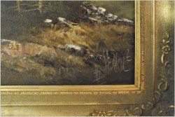 OKAZJA! PIĘKNA PANORAMA ALPEJSKA 100cmx50cm, TECHNIKA SZPACHLOWA - Heinz SCHOLZ (*1925)