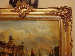 HOLLÄNDISCHE HAFENSTADT - HENRI CARNIER, Karl Kaufmann (Österreich, 1843–1901/05)