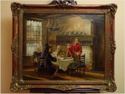 MALARSTWO RODZAJOWE - CURT AUGUST LANDWERH (Hereford 1920 - 1988)