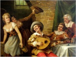 MALARSTWO RODZAJOWE - CURT AUGUST LANDWERH (Hereford 1920 - 1988)