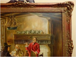 MALARSTWO RODZAJOWE - CURT AUGUST LANDWERH (Hereford 1920 - 1988)