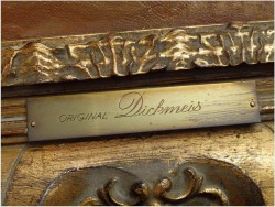 GOSPOSIA Z PSEM W SPIŻARNI, OBRAZ OLEJNY - DICKMEIS GERHARD (Heinsberg 1918 – 1978 Jülich)