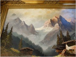 MEGA RARYTAS! ALPEJSKI KRAJOBRAZ - GUSTAW WEISS/GUWE (130 x 110)