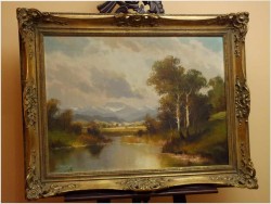 PIĘKNY SALONOWY KRAJOBRAZ -  HELMUT STADELHOFER (1914- 1979)