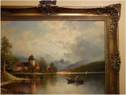 MALARSTWO DO SALONU! WIDOK NA FRAUENINSEL - GUSTAW WEISS/GUWE (125cmx95cm)