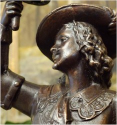 POLECAMY! SYGNOWANY KOMPLET (PARA) LAMP FIGURALNYCH Z FRANCJI!