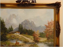 Polecamy obraz olejny! Widok alpejski! - oryg. Georg kuboth (Schlesien 1916-2004)