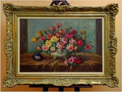 PIĘKNE RÓŻE W WAZONIE ~ MAURCE GOVERS (Ecole de Belgium)