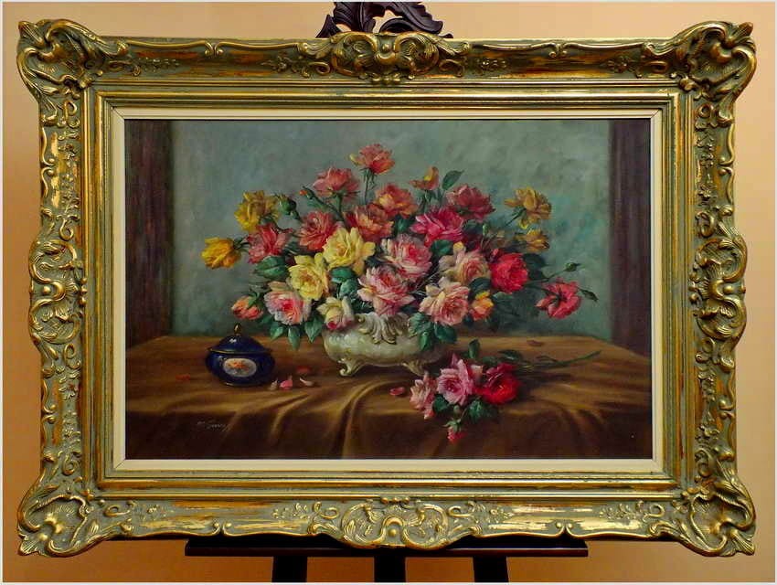 PIĘKNE RÓŻE W WAZONIE ~ MAURCE GOVERS (Ecole de Belgium)