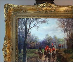 WYJĄTKOWY OBRAZ! WYJAZD NA POLOWANIE - KARL MOHR *1922