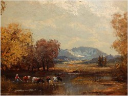 PEJZAŻ Z KROWAMI, RANDOLF WEHN 1911r.- CERTYFIKAT!