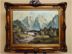 MALARSTWO NIEMIECKIE! - WIDOK NA KAISERTAL, ÖSTERREICH - E.Gröger  XXw.