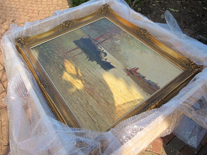 Pancerne pakowanie starych obrazów olejnych